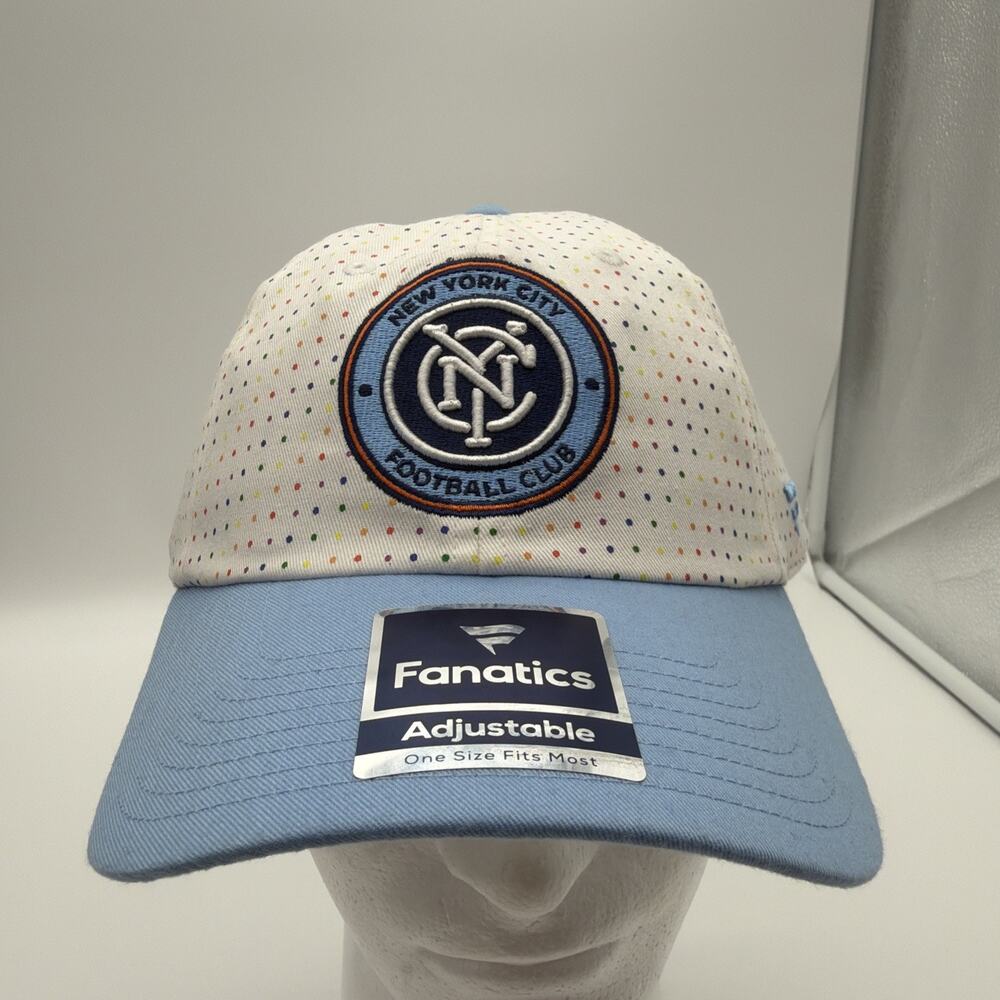 New York City Football Club MLS Soccer Adjustable Gay Pride Polka Dot Unisex